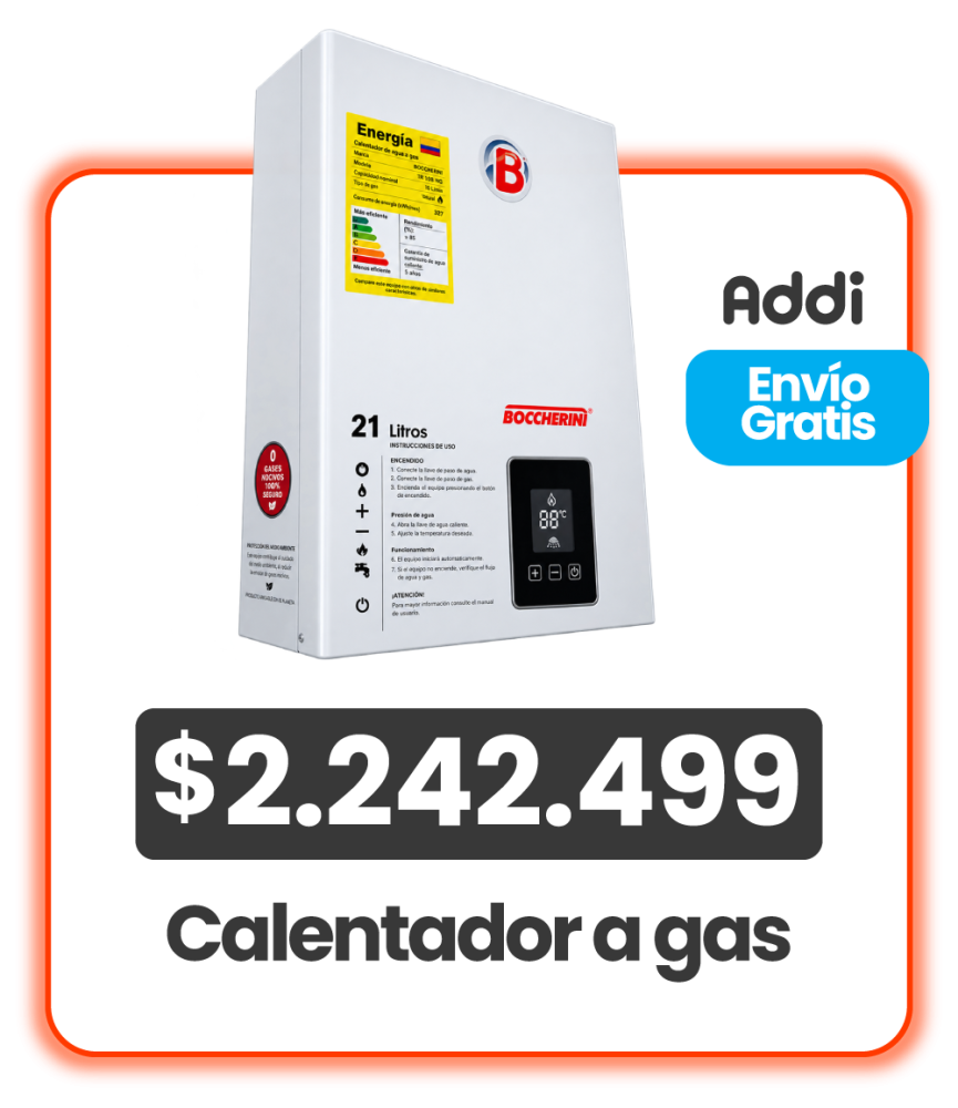 Calentador de paso a gas