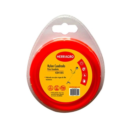 Nylon Cuadrado 2.7 Mm 15M Naranja