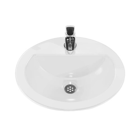 Lavamanos Eurocerámica Oval Blanco 19X49X43.5 Cm