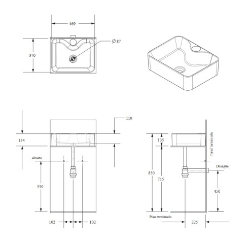 Lavamanos Eurocerámica Vessel Toledo A211
