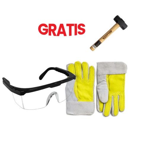 Gafas De Seguridad Transparentes + guantes carnaza lleva gratis una almadana