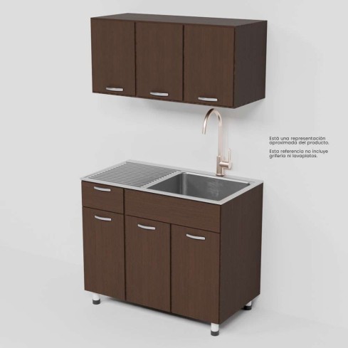 Mueble Para Cocina 100X50 Cm Wengue