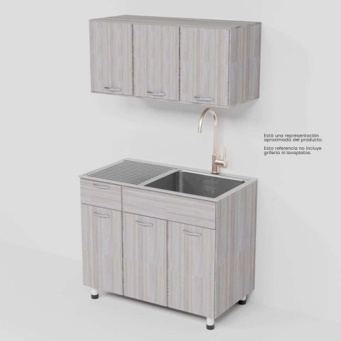 Mueble Para Cocina 100X50 Cm Parma Madera