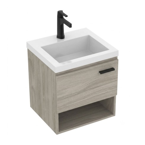 Mueble 48X43 Cm Polock Elevado Austral+Lavamanos Blanco Oslo