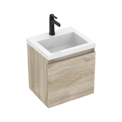 Mueble Básico 48X38 Cm Sin Manija Austral+Lavamanos Oslo Blanco