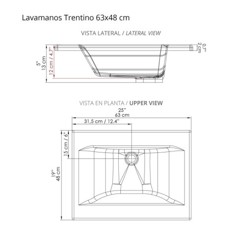 Mueble Firplak 63X48 Piso Austral + Lvm Trentino Blanco