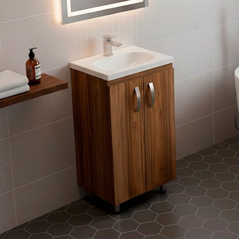 Mueble Firplak Basic 48X38 Piso Sikuani + Lvm Eco Blanc