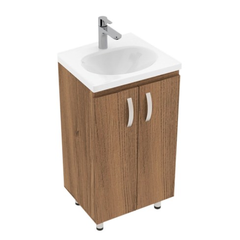 Mueble Firplak Basic 48X38 Piso Sikuani + Lvm Eco Blanc