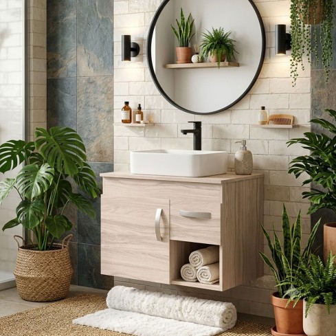 Kit Mueble 63 x 48 Elevado Monet Mali + Tapa Vessel Firplak 