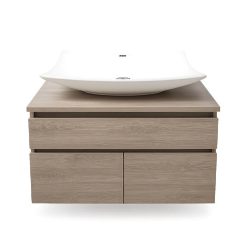 Kit Mueble 79 x 48 Macao Elevado Austral + Tapa Vessel Firplak 