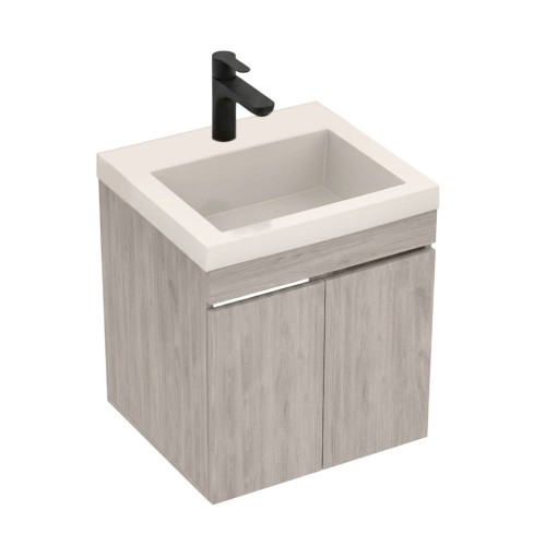 Mueble Firplak 48X43 Elevado Sin Manija Austral +Lavamanos Oslo Blanco