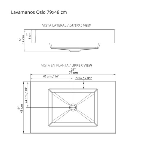 Mueble Elevado 79X48 Cm Macao Color Mali + Lavamanos Oslo Color Blanco