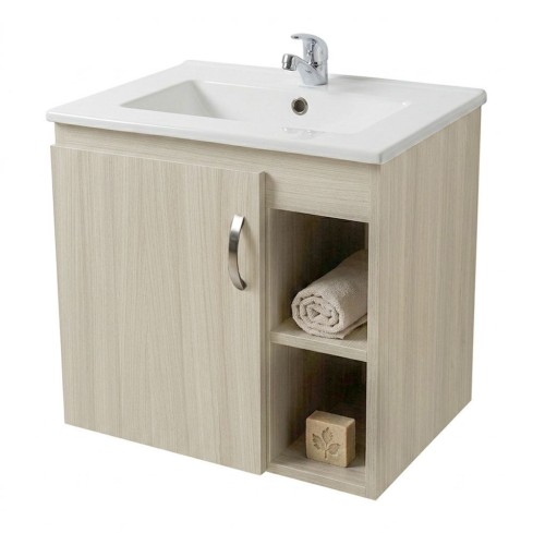 Mueble Elevado 50X40 Cm Rellim Roma + Lavamanos Porcelana Color Blanco