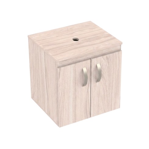 Kit Mueble Firplak 48X43 Elevado Con Manija Mali + Tapa Vessel