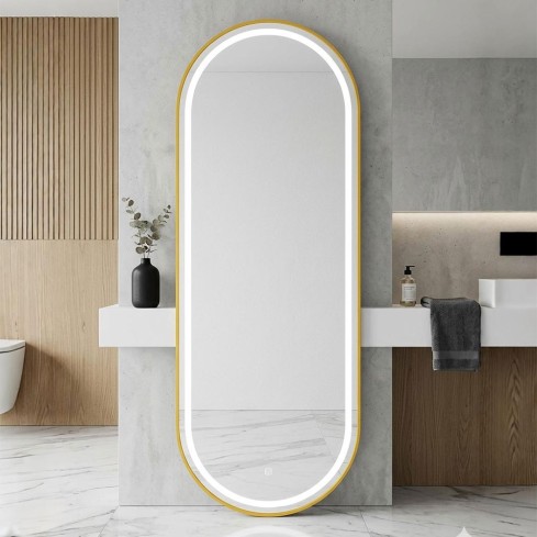 Espejo con Marco Oro Ref:E244JS 180 Cm alto