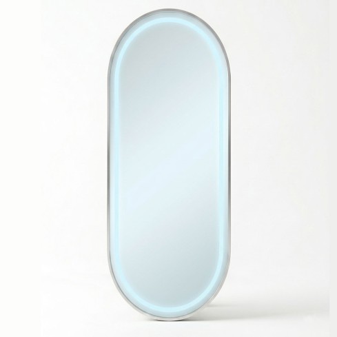 Espejo con Marco Plata REF:E244PS 180 Cm alto