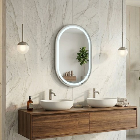 Espejo Plata 100X55 Cm REF:E300PS 