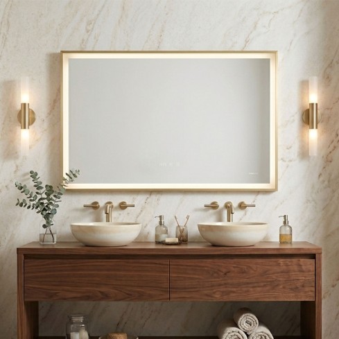 Espejo Oro 100X70 Cm REF:E230JS