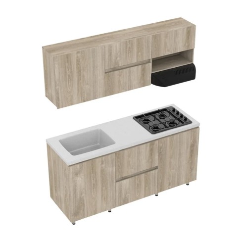 Kit Cocin 180X60 Granit Perl Meble Sup E Inf Zafir Aust+Cubier Frpla