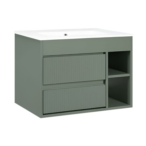 Mueble Paris Sage Green 70X46 Cm RF:60PA2700520 + Lavamanos Blanco RF:60PB2401009 STRETTO