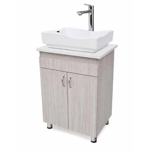 Mueble Inescril 51x40 Piso Austral Claro Tapa Marmol Blanca