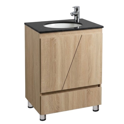 Mueble Inescril 61x47 Piso Torino Tapa Marmol Negro