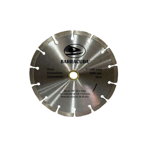 Disco Diamantado Segmentado Barracuda 7 Pulgadas