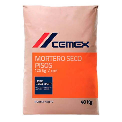 Mortero Seco Piso Cemex 40 Kg