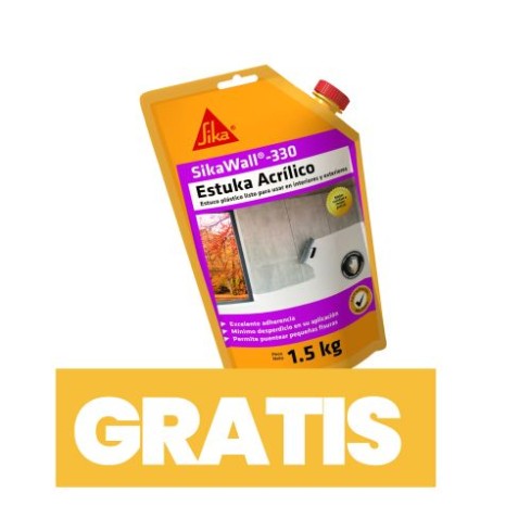 Sika Estuka Acrílico Cuñete X 30 Kg + 1 Sika Estuka Acrílico 1/4 Galón