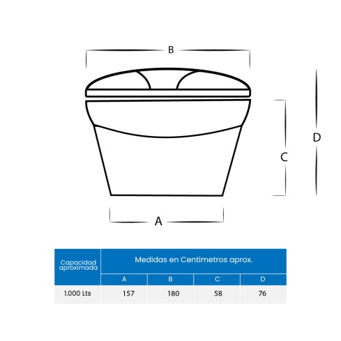Tanque Bajito 1000 Lt