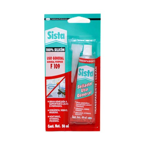 Silicona Transparente Uso General F109 5Oml Sista