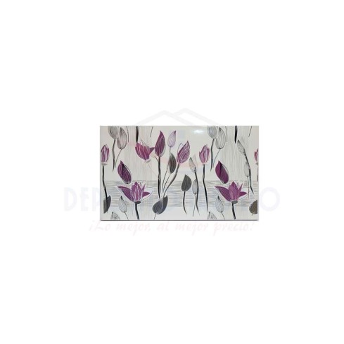 Cenefa 25X40 Tulipanes Morado Esmalgres