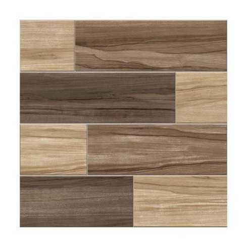 Piso Cerámico Madera Veliki Cafe 60X60 Cm Caja 2.16M