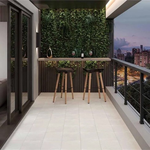 Piso Cerámico Pizarra Blanca 30.5X30.5 Cm Caja 1.86M