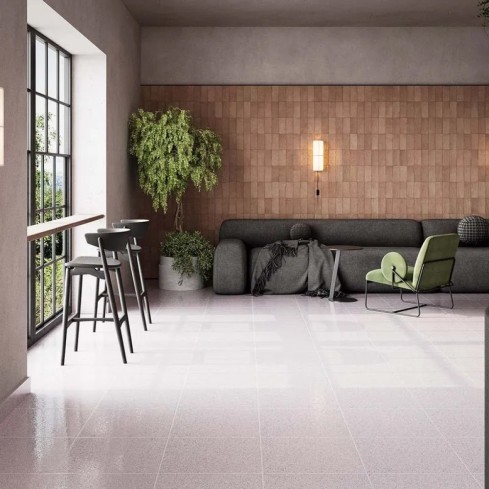 Piso Cerámico Granilla Blanca 45X45 Cm Caja 1.82M