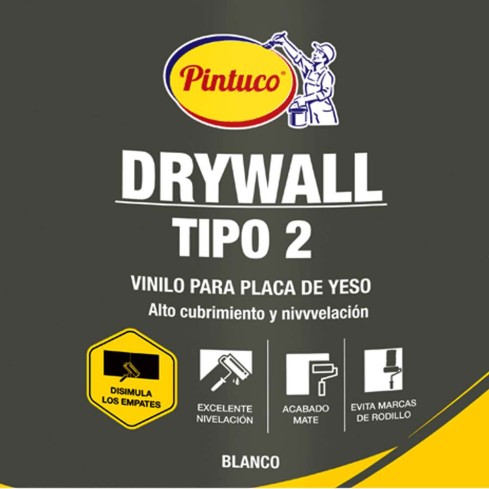 Pintura Drywall Tipo 2 Blanco Pintuco 3780 X Galón