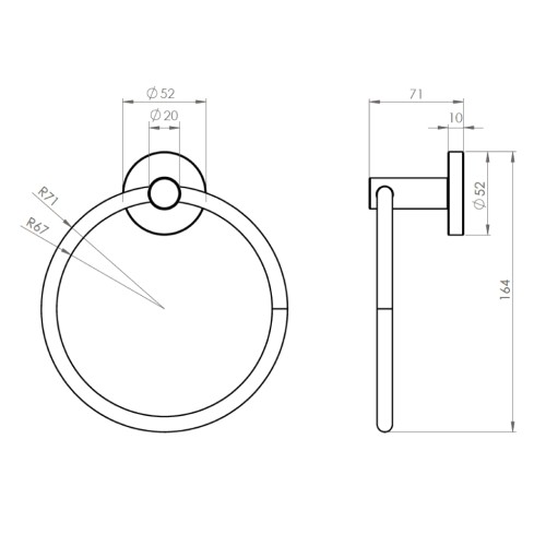 Toallero Aro Benton Cromo Rf:21Be0000101 Stretto