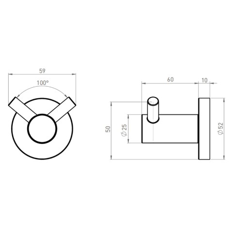 Percha Doble Benton Cromo Rf:21Be0000104 Stretto