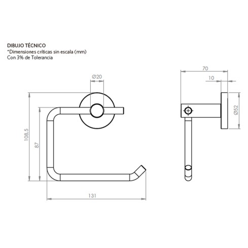 Porta Papel Benton Inox Rf:21Be0000110 Stretto