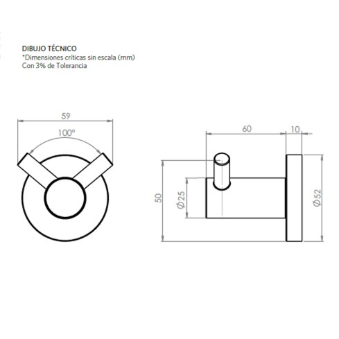 Percha Doble Benton Inox Rf:21Be0000114 Stretto