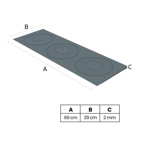 Plancha Para Estufa De Leña 3 Puestos