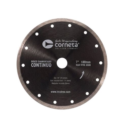 Disco Diamantado Continuo 7" Corneta 