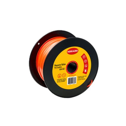 Nylon Cuadrado 3.3 MM 15M Naranja Herragro - Ref:0010170522