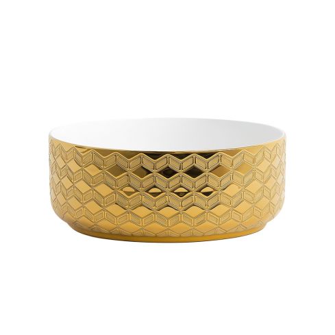 Lavamanos Ext Oro Interior Blanco Ref:40B Rosa Ex