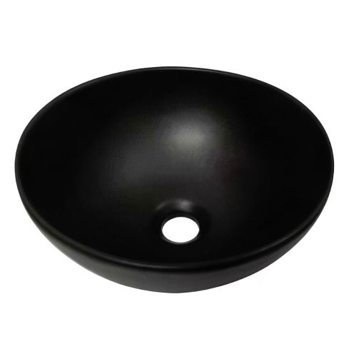 Lavamanos Redondo Cerámica 32cm Negro Ref 15150103 Unifer