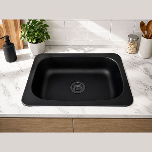 Lavaplatos vital basic 60x40 Cm submontar negro Socoda