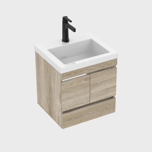 Mueble 48X43 Cm Macao Elevado Austral Full Ext+Lavamanos Blanco Oslo