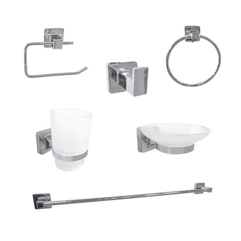 Juego Accesorios 6 Piezas Lucca Cromo Ref:21Lc0000107 Stretto 