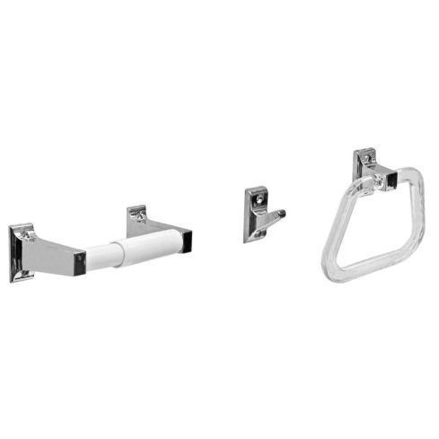 Accesorios De Baño 3 Piezas Ecofriendly Cromo Rf:21Lz6000002 Stretto