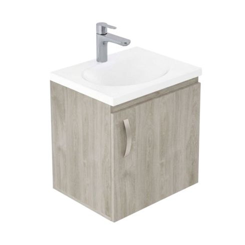 Mueble Firplak Basic 48X38 Elevado Con Manija Austral + Lavamanos Eco Blanc 